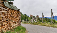 Blick auf Schenna mit dem Mausoleum von Erzherzog Johann
