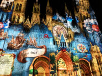 Rouen: Lichtshow an der Kathedrale