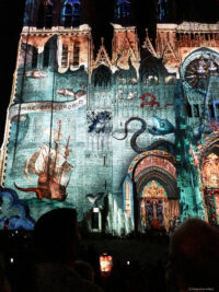 Rouen: Lichtshow an der Kathedrale