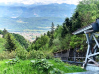 am Mendelpass mit Blick auf Kaltern